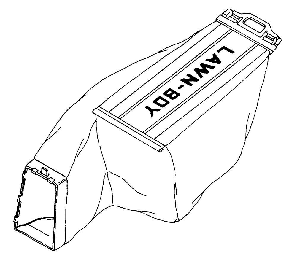 Bag Assembly Diagram and Parts List for 89806  Lawn Boy Lawn Tractor Accessories